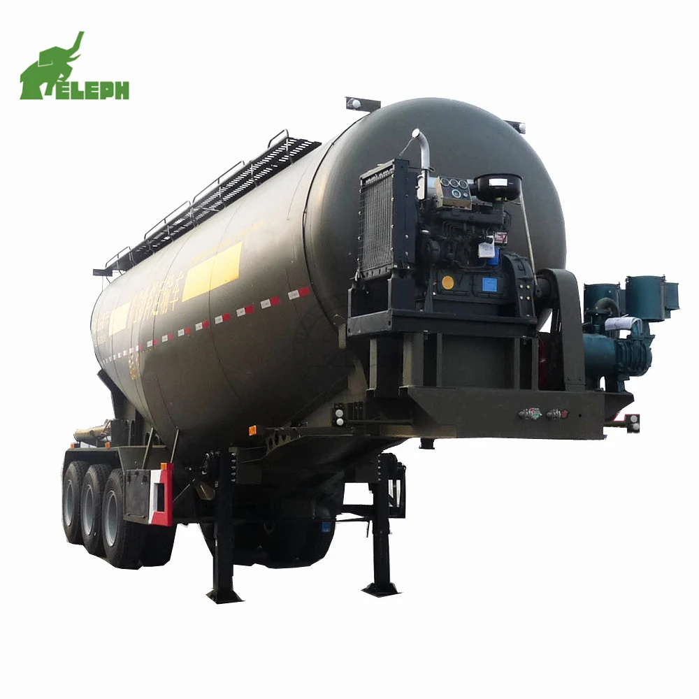 3 轴散装水泥粉拖车水泥罐车拖车