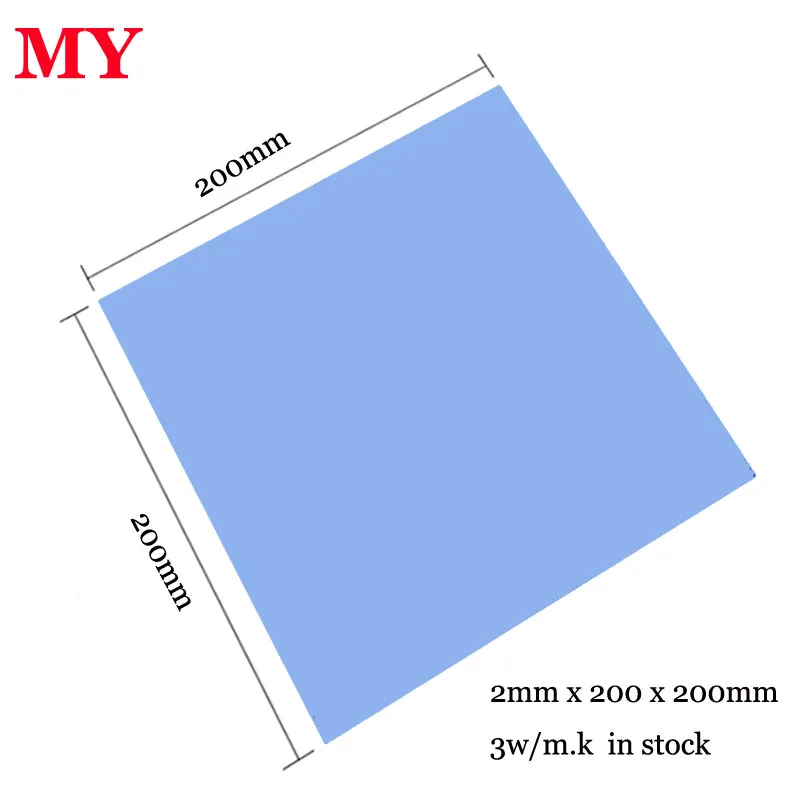 
200 x 400mm high silicone thermal conductive pad for PCB/LED/Battery/IC/CHip component 