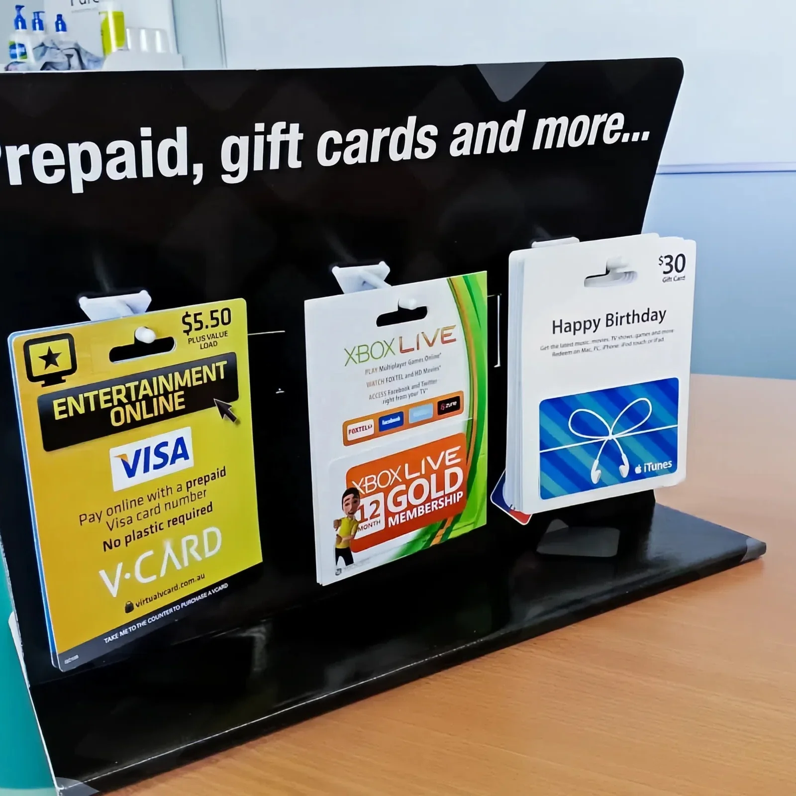 Retail Shop Custom OEM 360 Degree Rotating Gift Card Display Stand Racks Sim Card Display Stand for Retail Store