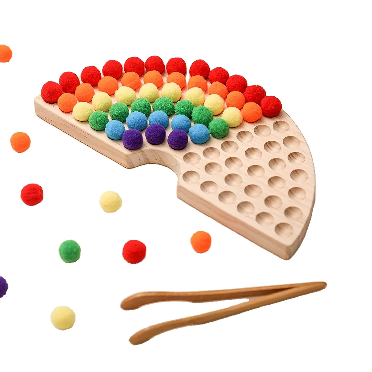 Wooden Peg Board Beads Game Math Games Matching Game Color Sorting Toys Bead Counting Montessori