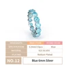 Blue 6mm Silver