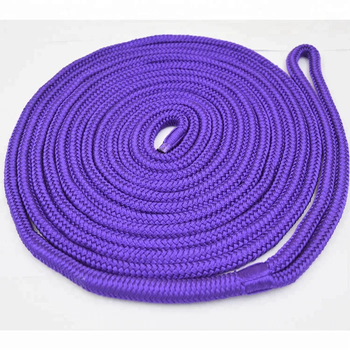 Factory price double braid nylon polyester pp dock line marine rope