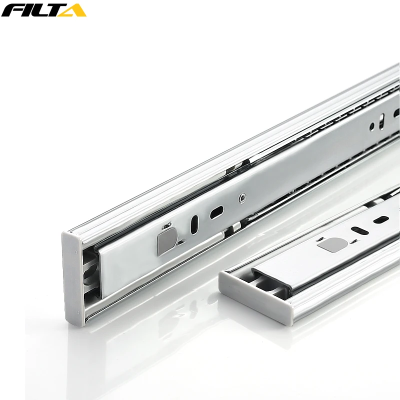 Фурнитура Filta, 45 мм, корредеры, телескопы, свисающая скользка, мягкое закрытие, выдвижной ящик