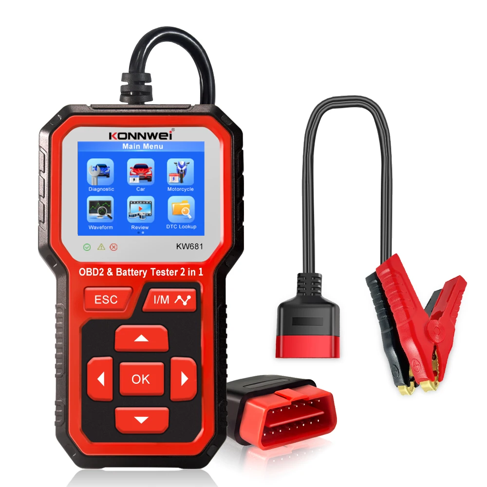 Universal Multilingual Escaner Automotriz Konnwei KW681 OBD2