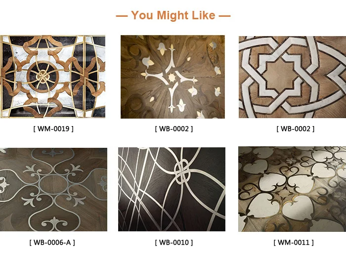 Modern Laminate Wooden Floor Waterproof Metal Inlay Parquet Oak ...