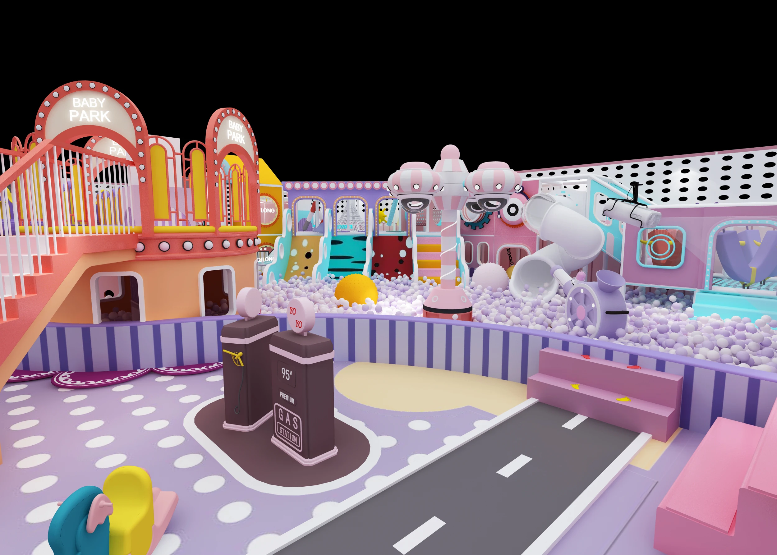 New Ce Certificated Easy to Install Luxury Multifunction Kids Zone Indoor Playground Equipment