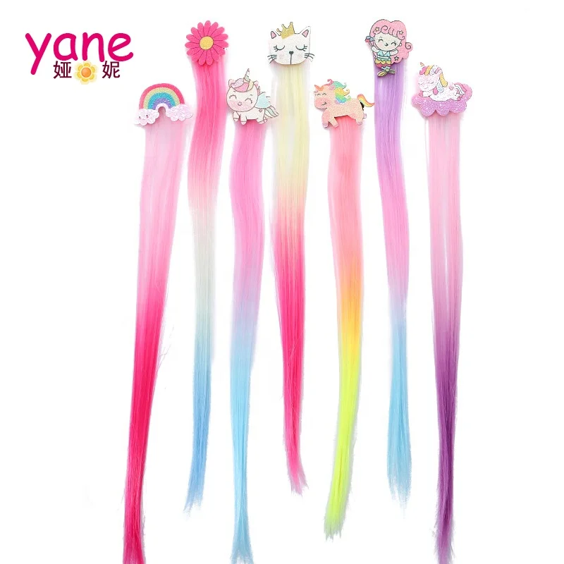 Заколки для волос градиентных цветов, заколки для волос в виде единорога для вечеринки, аксессуары для волос