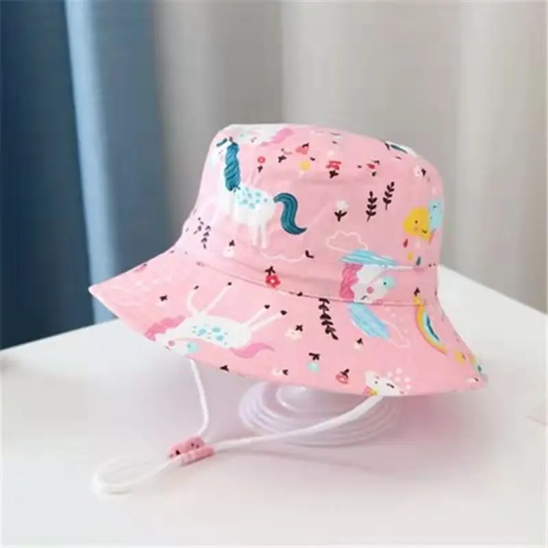Wholesale Customized Adjustable Kids Printing Sun Hat Uv Protection
