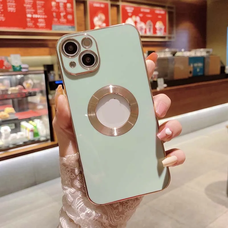 Universal Logo Hole CD Grain Camera Lens Protective Film 6D Electroplated Soft TPU Phone Cover Case for Samsung Galaxy A22 4G