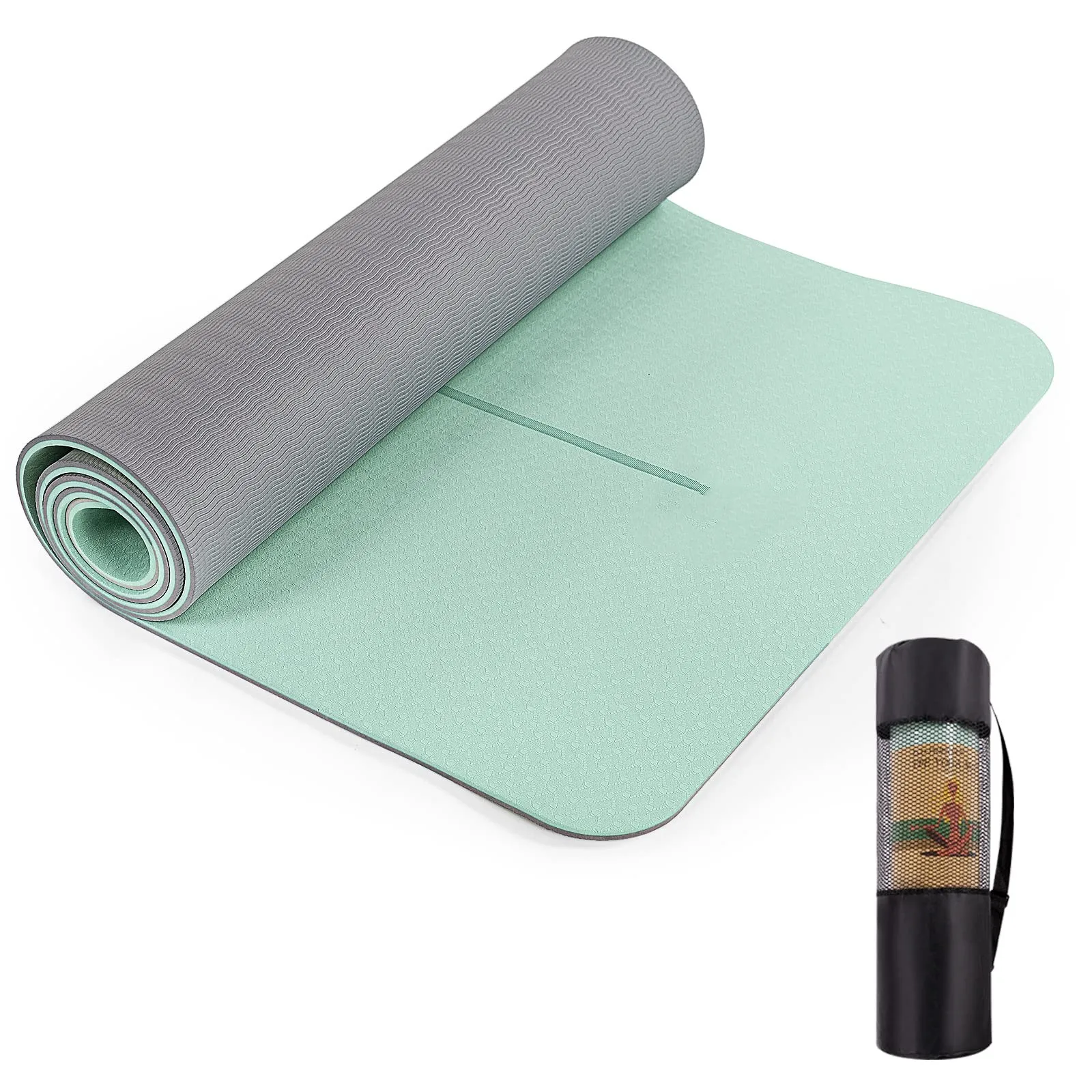 Wholesale Custom Printed TPE Yoga Mat (8mm Thick) - Non-Slip Eco-Friendly Mat for Gymnastics/Pilates | YSLATEX