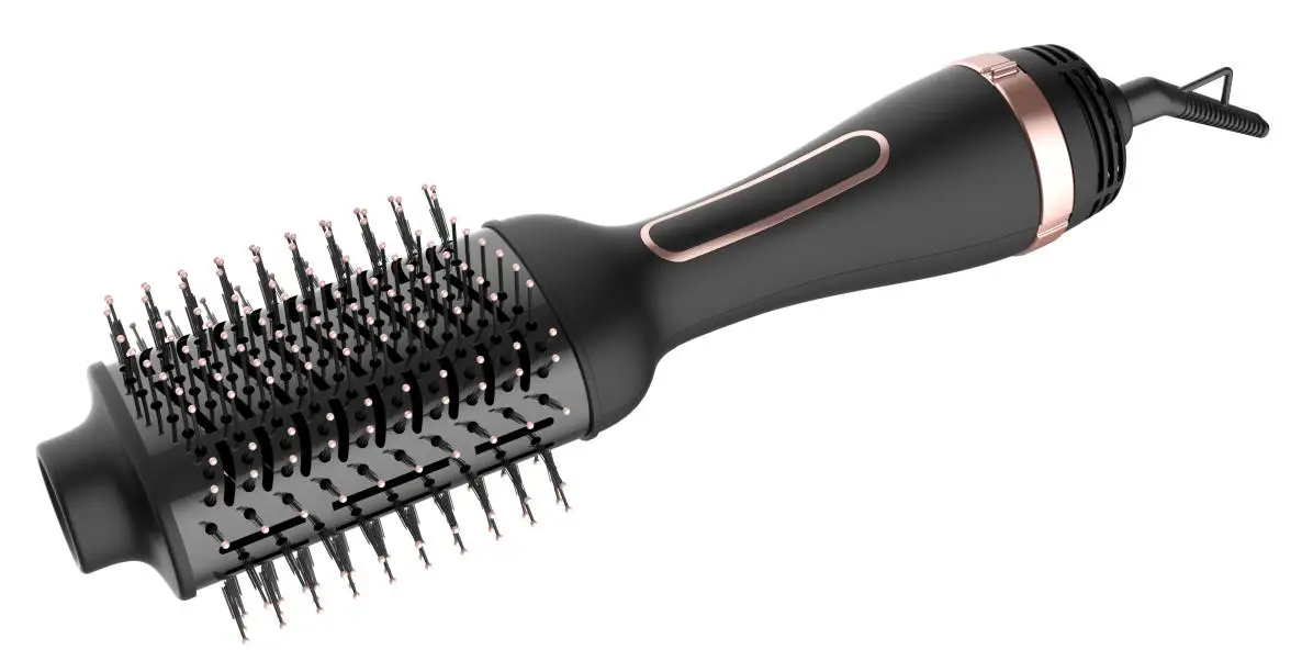 Dual Voltage Multifunction Hair Dryer Brush with Oval Barrel for Easy Styling
