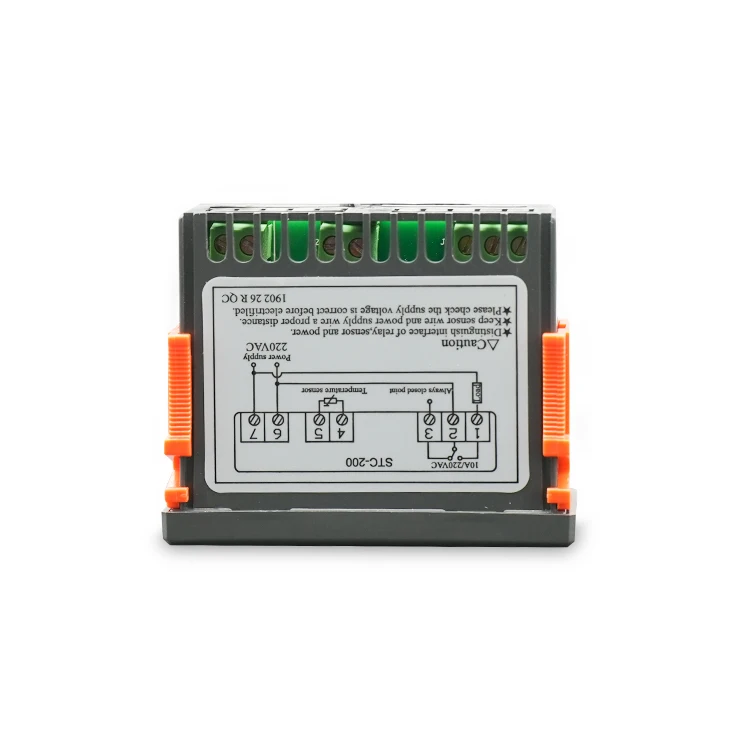 STC-200 Digital Temperature Controller Sensor Cooling Heating Compressor Defrost Delay Alarm OEM Refrigeration Freezer Plastic