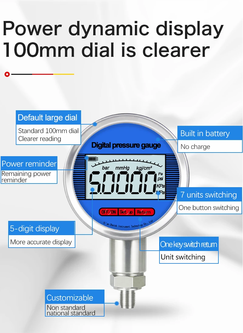 New Product High Precision Yk100b Nitrogen Water Switch Liquid Gas