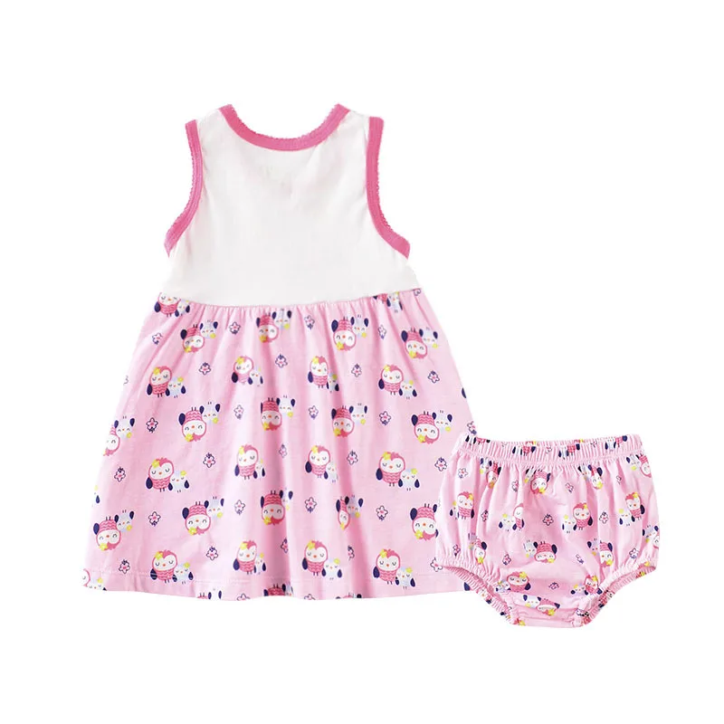 Новейшая детская одежда, хлопковые платья, комплект с шортами, платье для маленьких девочек с изображением кексов
