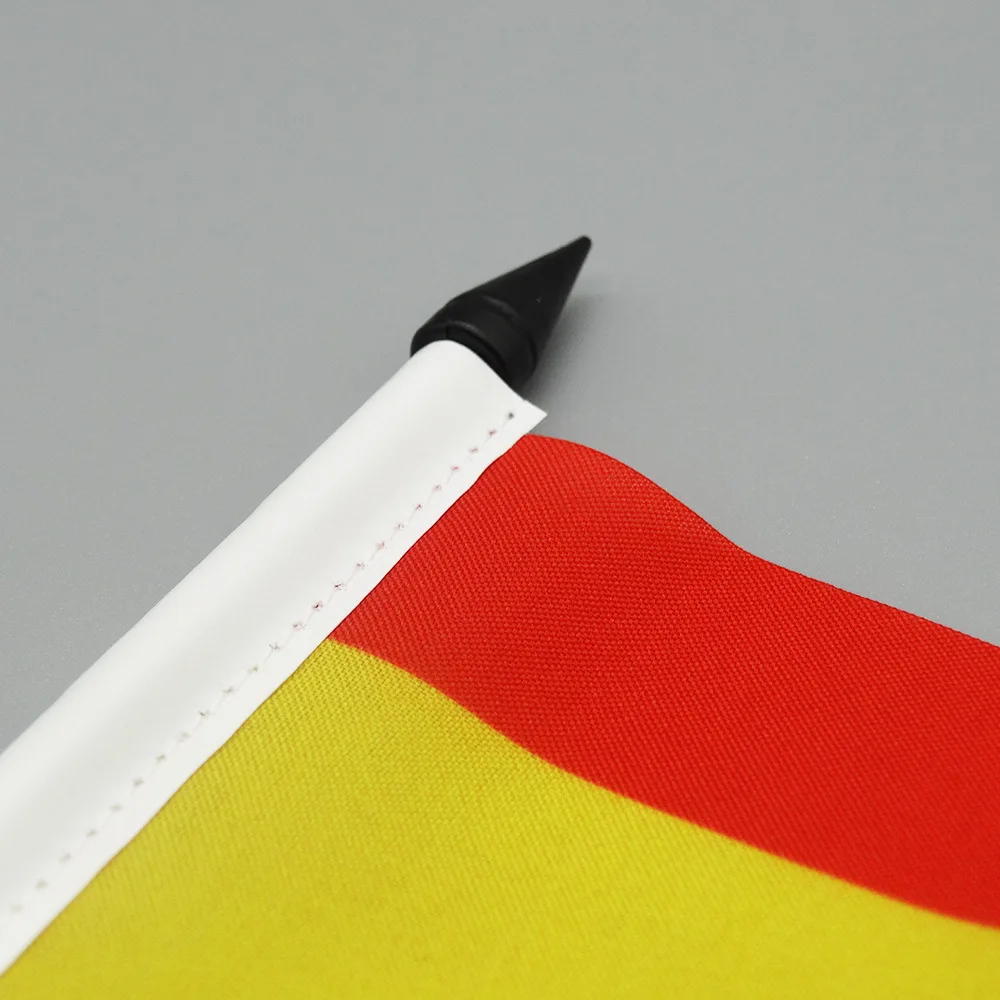 All Country Flags and Names Images Office Business Desk Decoration Polyester Spanish Table Flags With Plastic Base and Flag Pole