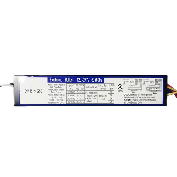 Factory Wholesale Custom 120v 277v T5 39W Electronic Ballast for T8 Fluorescent Lamp warranty for 5 years