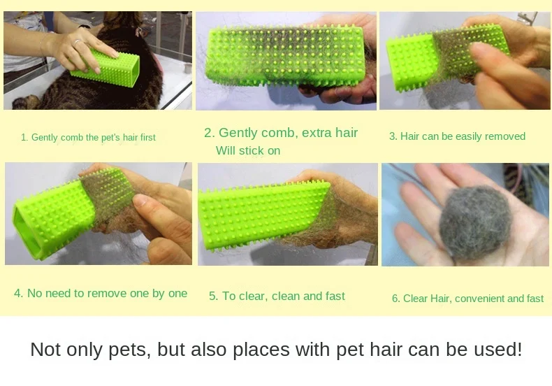 Nbt Pet Brush Soft Silicone Dog Grooming Brush Rubber Cleaner Brush For