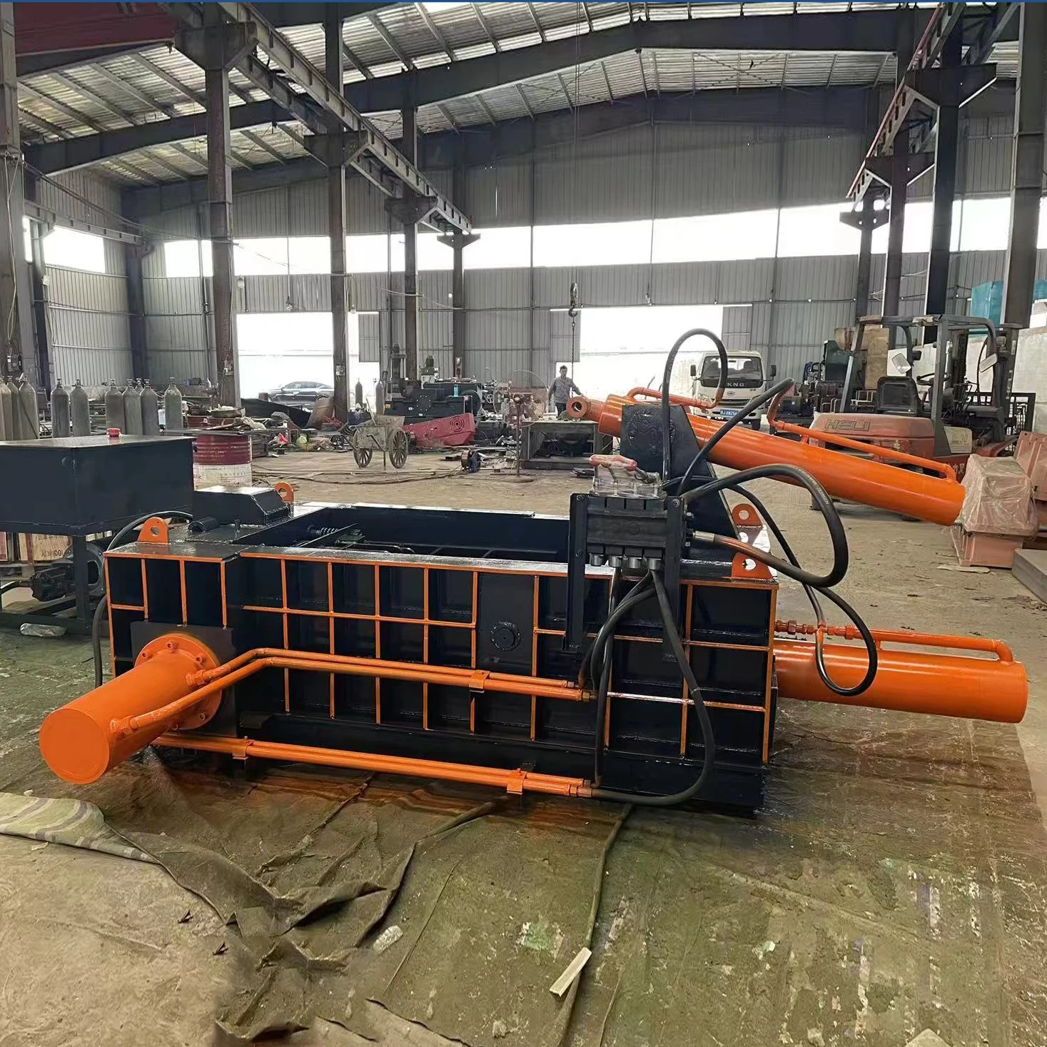 Miralce Automat Waste Metal Compactor Plastic Iron Car Machine Manual Scrap Cardboard  Tyre Press Hydraulic Metal Baler Machine