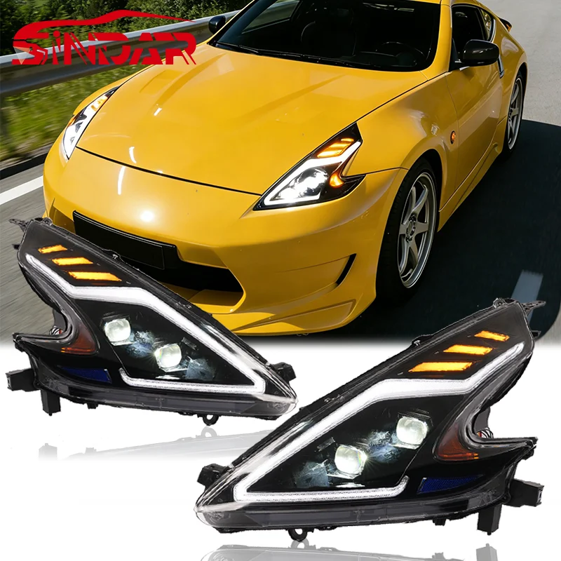 Sindar Auto LED Headlight Assembly Modified Head Lamp Accessories For Nissan 370Z Fairlady Z Z34