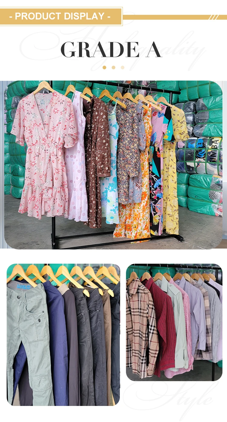 Fashion Used Clothes Girls Ladies Casual Dresses Mixed Ukay Ukay Bales