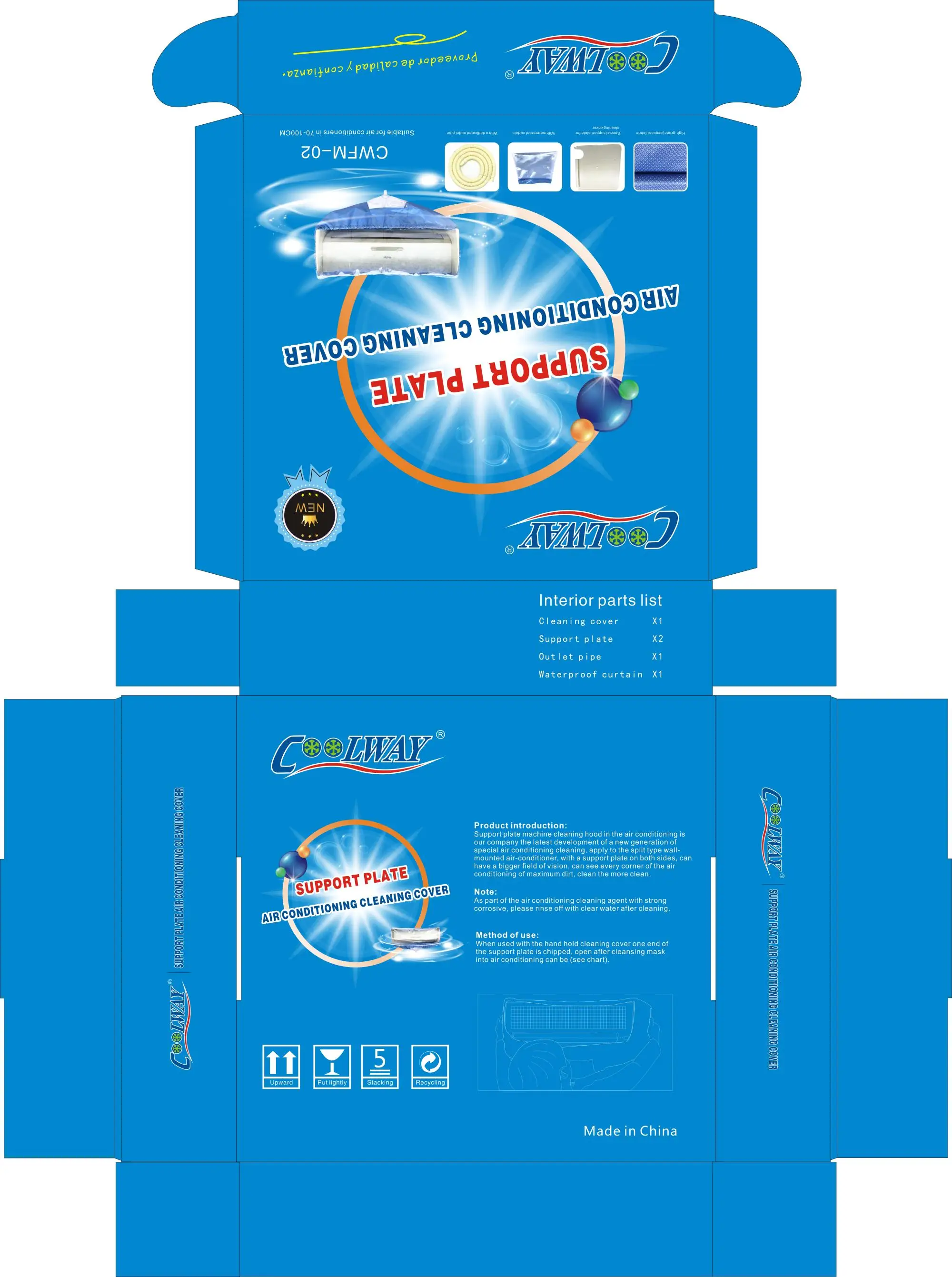 Air Conditioner Parts Waterproof Dust Washing Clean Protector Air Condition Bag for 24000-36000 Btu Wall-Mounted Mini Split AC