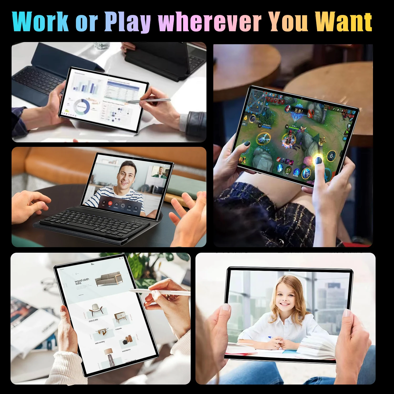High Configuration Pad 6 Pro 10.1 Inch Android 13 PC Mi Pad 6 Max Global 5G/Wifi Tablets Dual SIM Card Tablet Unlocked Tab
