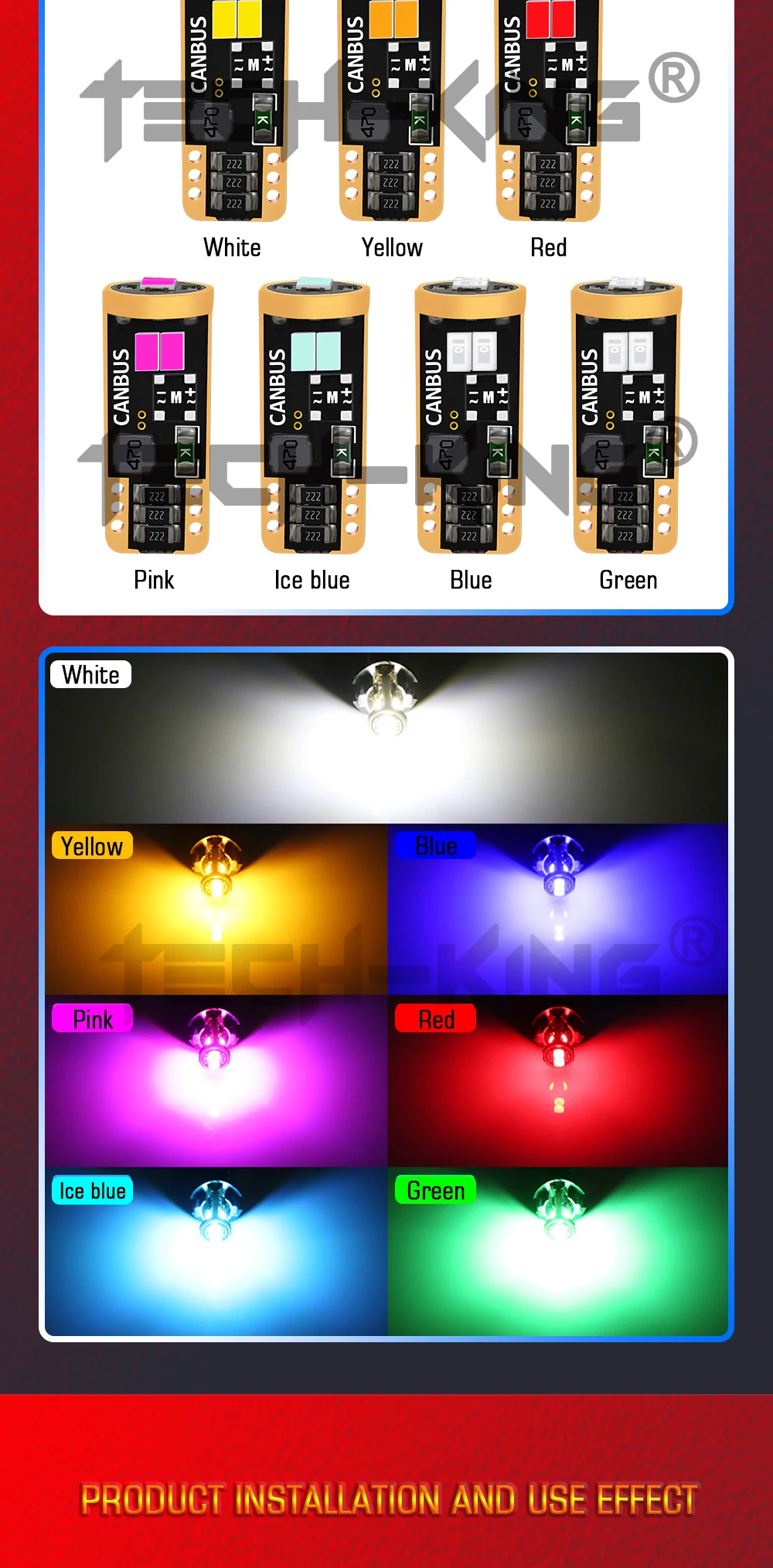 Canbus Automotive T10 LED 194 168 W5W Error-Free Light Bulbs for Hilux Mini Explorer Car License Plate Dome Map 2.5W Power Bulb