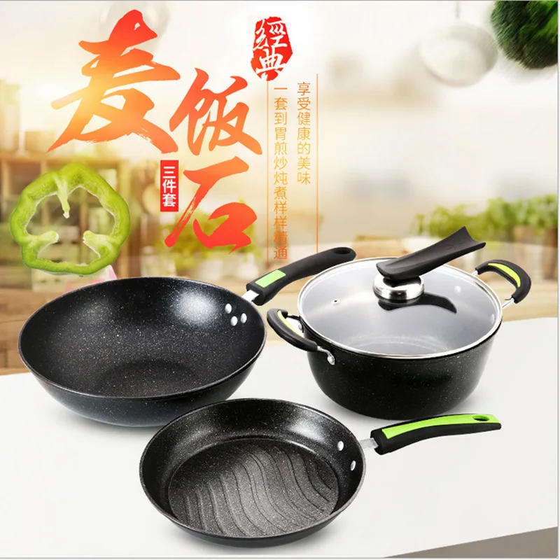 non-stick cook ware with Manfan stone coating cooking pot set