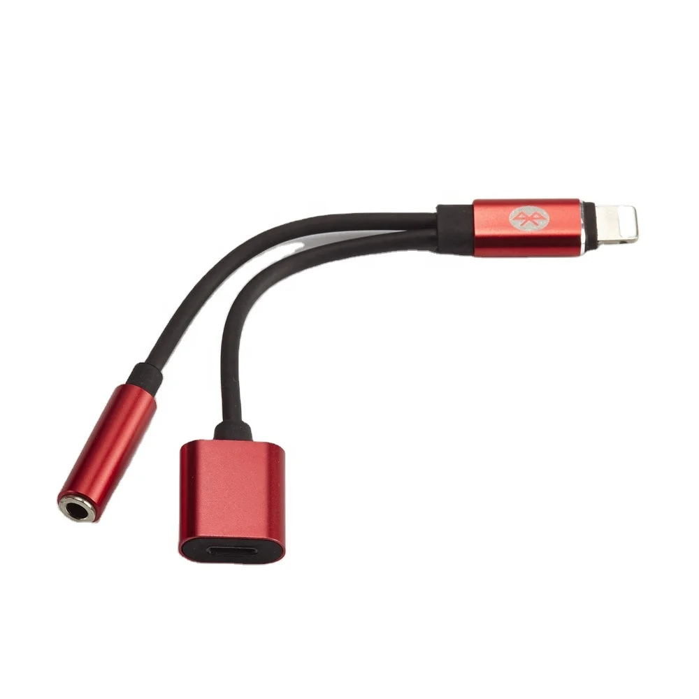 2020 двойной адаптер для наушников lightning зарядный кабель конвертер разделитель 2 в 1 для iphone X /XS/ Max/XR // 9/8 /7/ 611