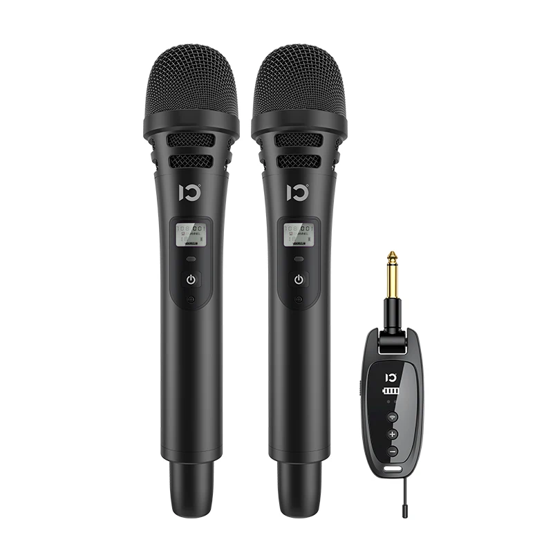SHIDU U50 Double Wireless UHF Wireless  Handheld Microphone  with Rechargeable  Receiver Apply to Any MIC Input Audio Device