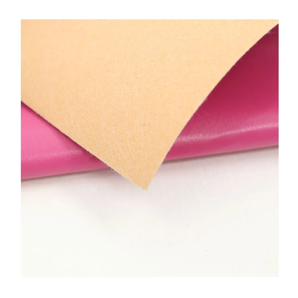 R61 Nonwoven PU Synthetic Embossed Faux Leather for Shoe Lining Material