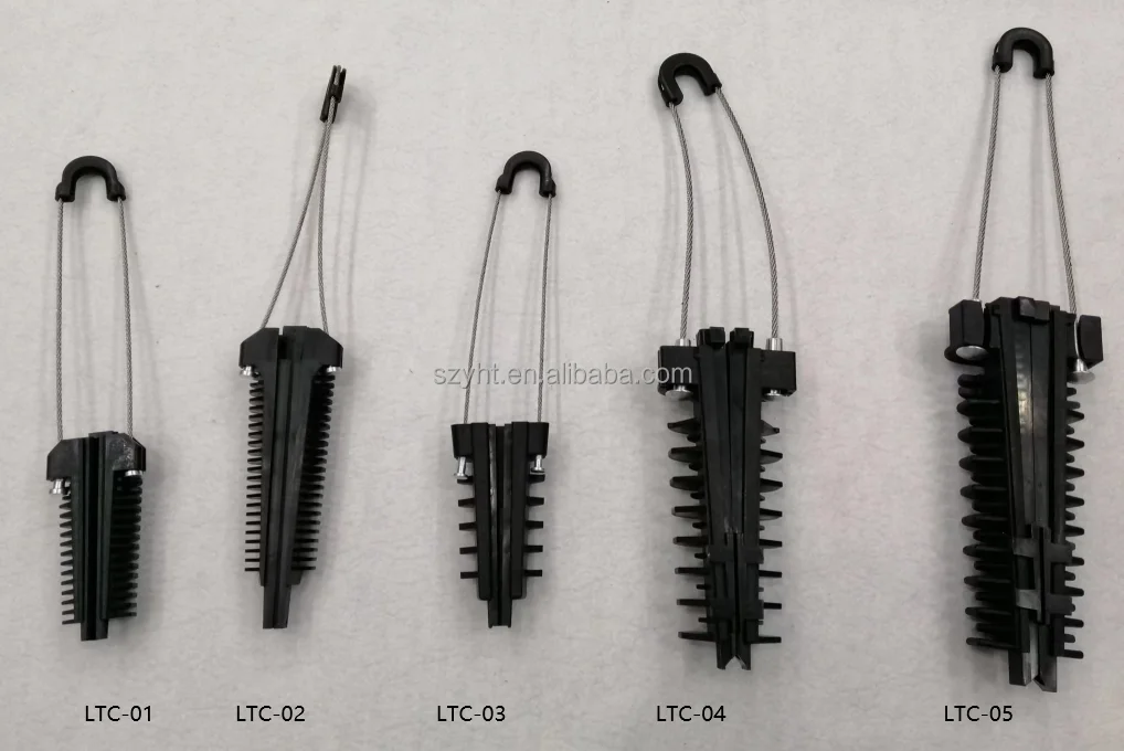 High-quality nylon material Insulation Optic Fiber Tension Clamp with a diameter of 5-8mm