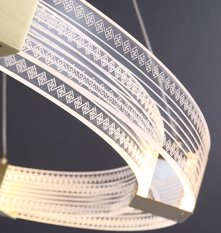 Modern Chandelier Pendant Lamp Circle Pendant Light Nordic living room acrylic chandelier light