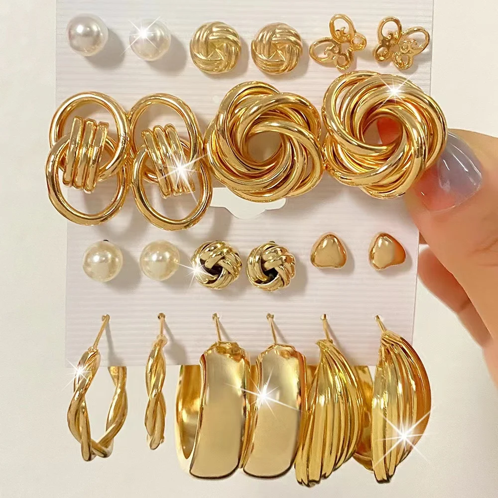 Sell Like Hot Cakes 2023 Oro Laminado 14k Jewelry Teardrop Earrings Set ...