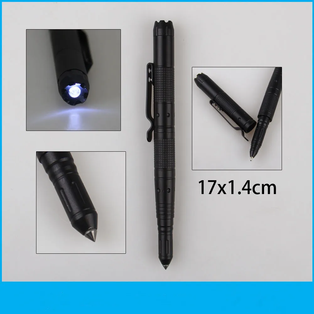 Cool Black Edc Survival Tactical Selfdefense Pen Led Tactical