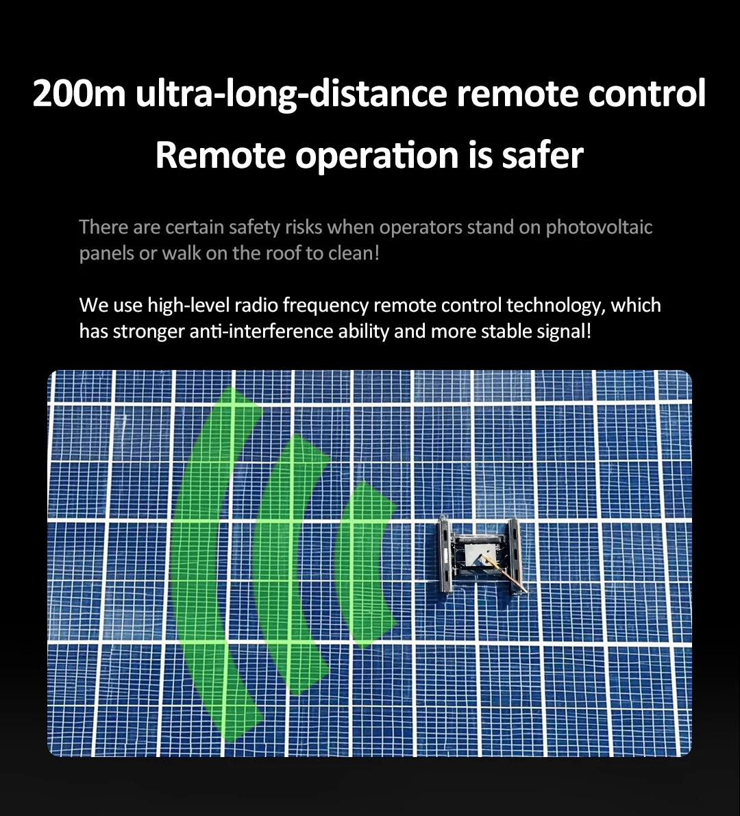 Remote With Solar Panel Remote Solar Panel Cleaning Robot Machine for Solar Energy System ...
