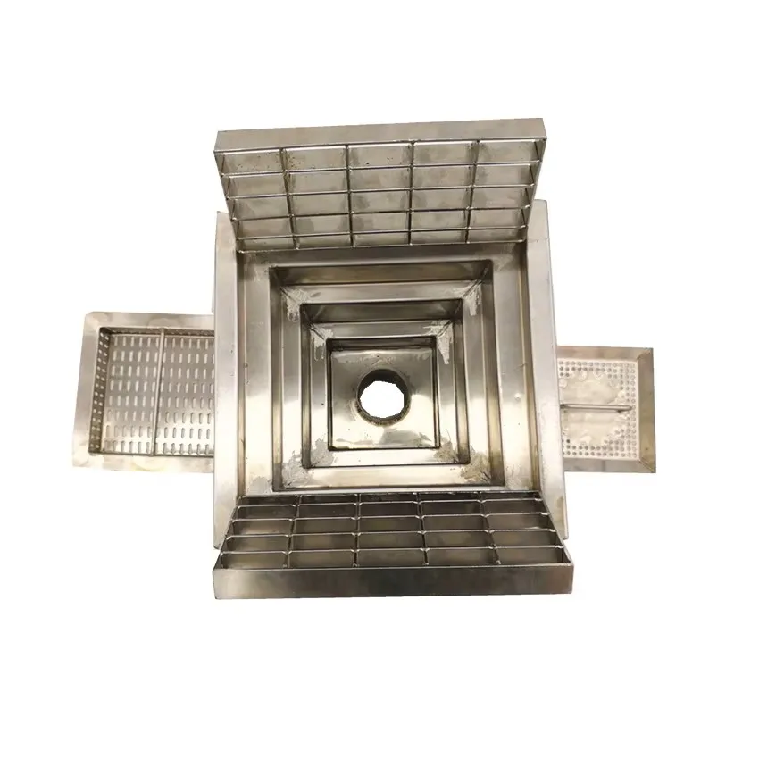 Industrial stainless steel floor drain for wastewater discharge in slaughterhouses