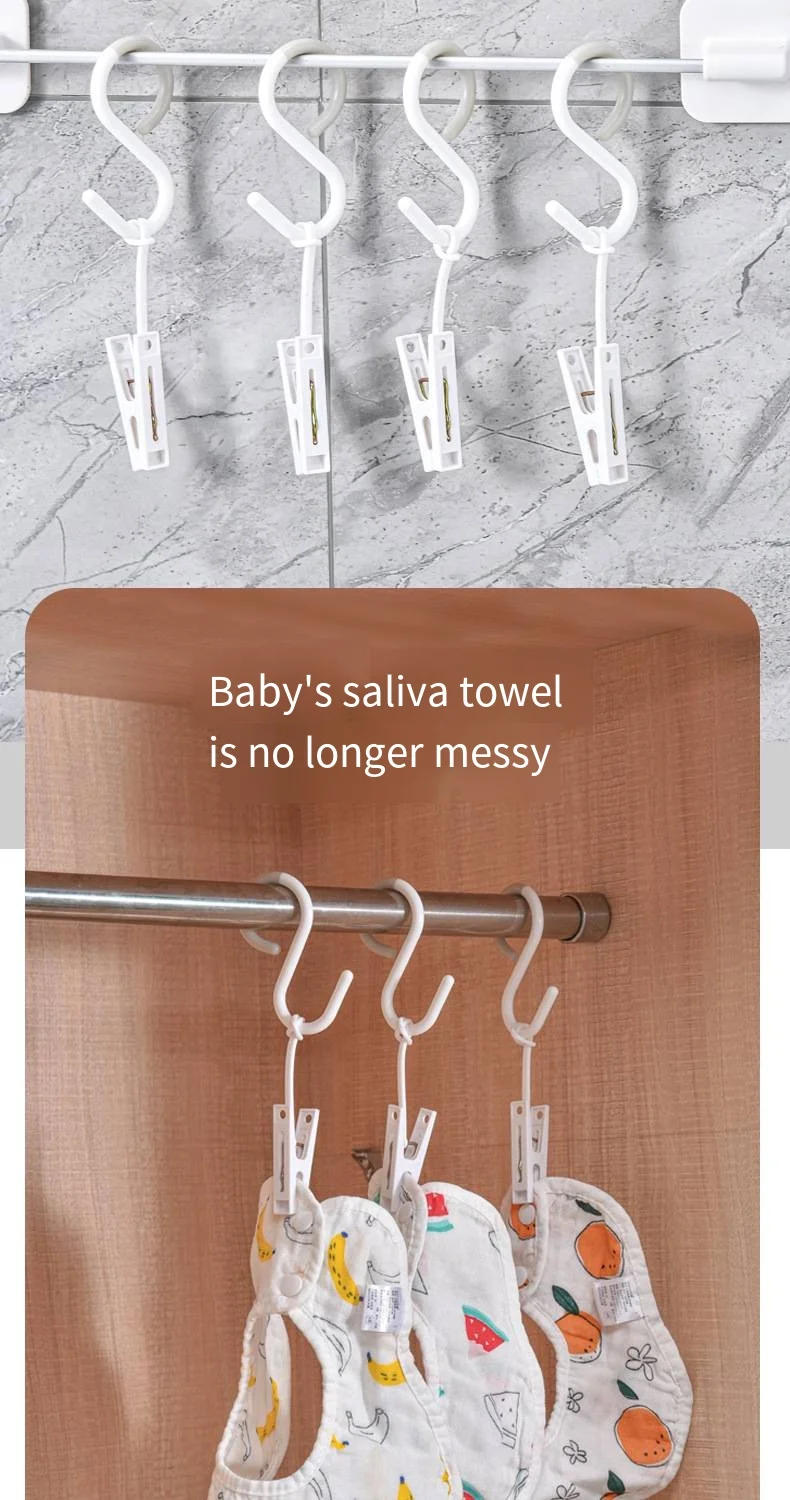 Soft head s type with clip non-punching bathroom s hook hanging clothes towel key bag kitchen anti-fall hook factory