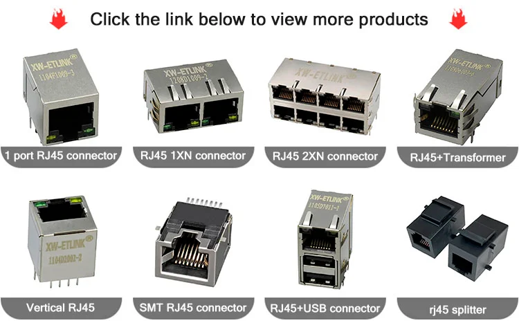 1 Port Cat5 Cat6 Mini Pcb Jack Rj45 Modular Jack 8 Pin Rj45 Female ...