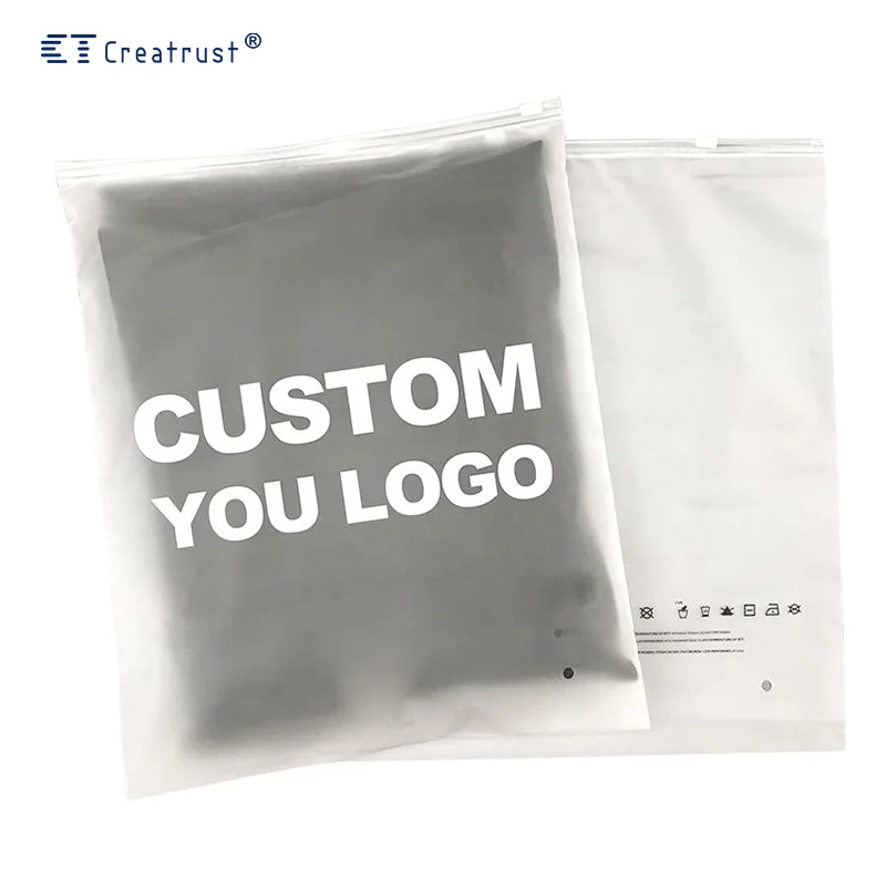 EVA frosted zipper bag packaging bag plastic ziplock bag clothing zipper  bag spot printed logo frosted bag