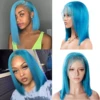 Blue bob wigs