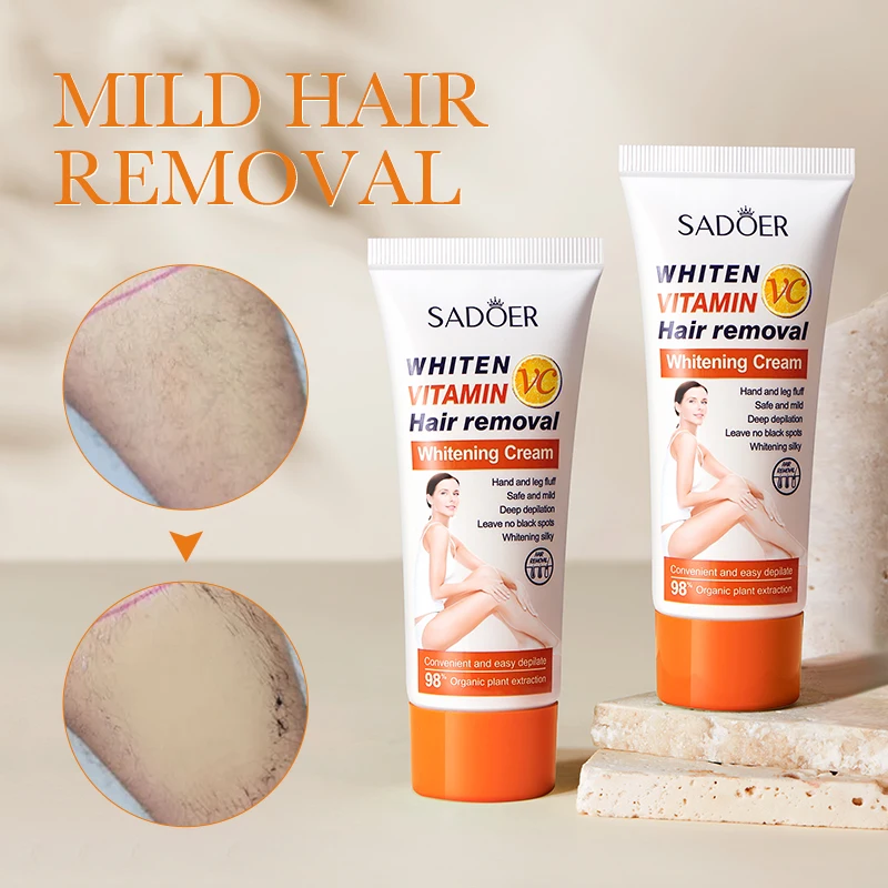OEM ODM SADOER VC мягко отбеливающий крем для удаления волос с витамином