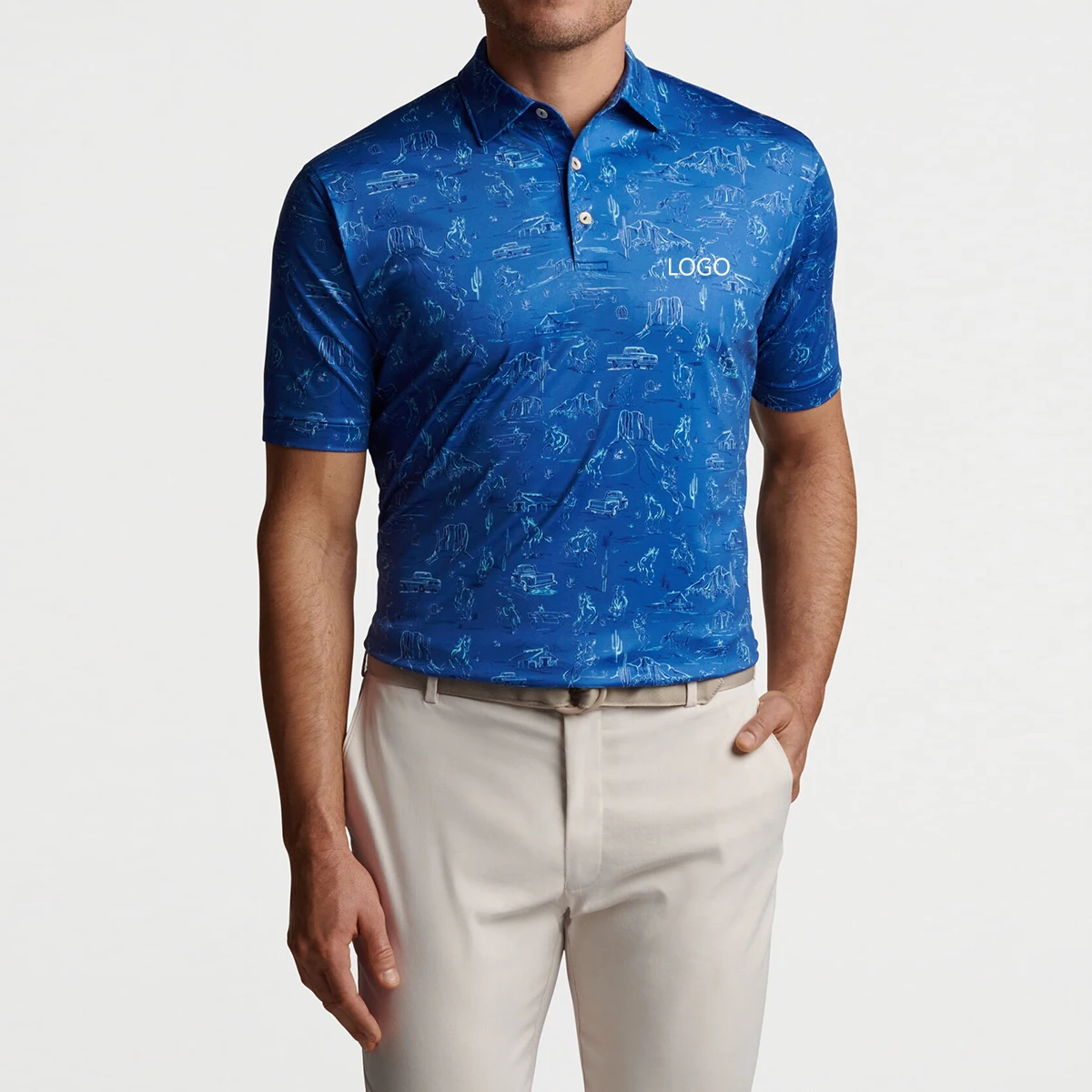 Polo Shirt Design Men's All Over Print T Shirts Custom Logo