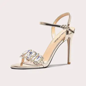 Women's Fashion Trend Exotic Open Toe High Heels Sandals Lightweight Breathable Open Back Counter Sandals for Summer Outdoor