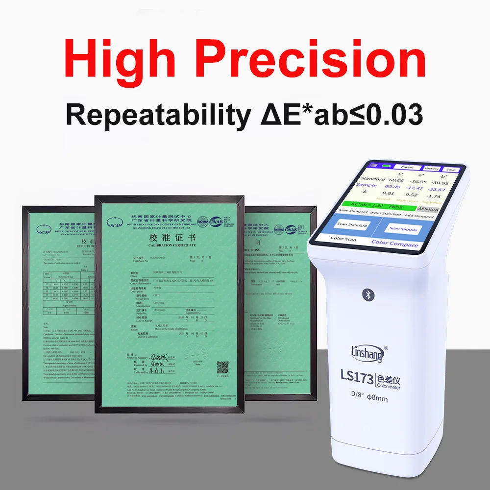 Promotion LS173 D/8 Colorimeters Cmyk Cie Lab Color Meter Portable Colorimeter for Color Measurement