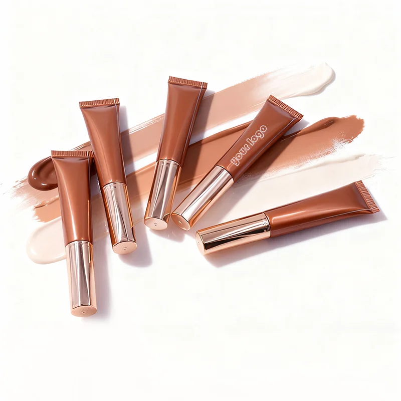 product private label vegan mineral liquid highlighter bronzer with glitter shimmer for face  body makeup-0