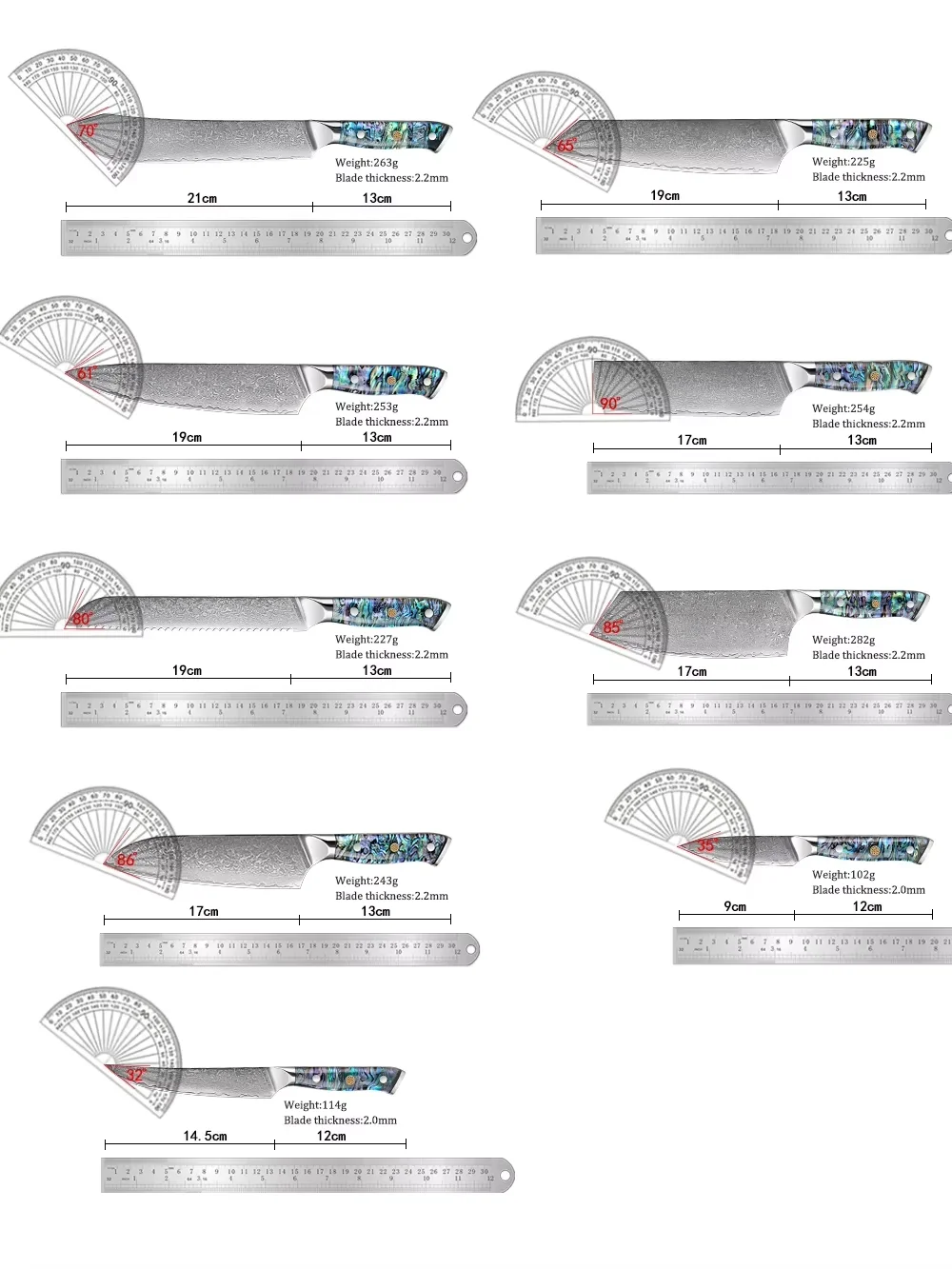 XITUO High Quality Bread Knife 67 Layer Damascus Steel Abalone Shell Handle Kitchen Santoku Chef's Knife Cooking Cutting Tool