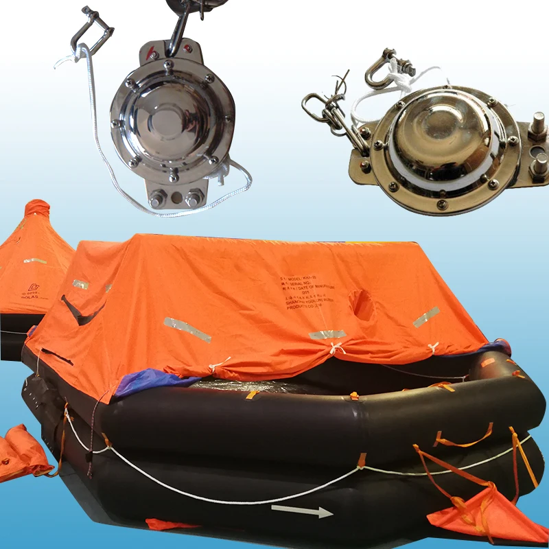 25-persons Self-inflating Throw Over Board Life Raft for Marine Safety