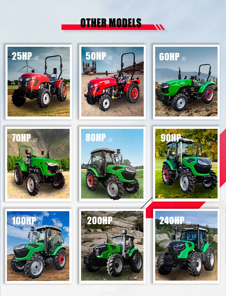 Brands 4x4 50hp Farm Tractors Agriculture Tractor With Environmental