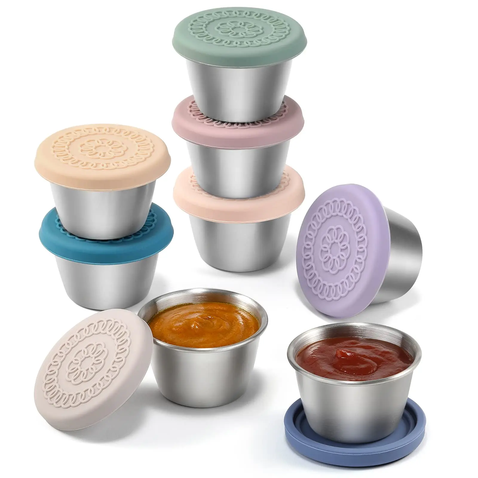 2.4oz Salad Dressing Container - Stainless Steel & Leakproof